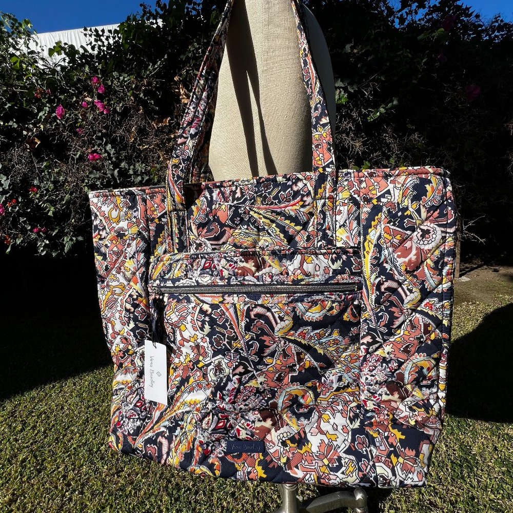 Vera Bradley Performance Twill Vera Tote Bag in Tangier Paisley